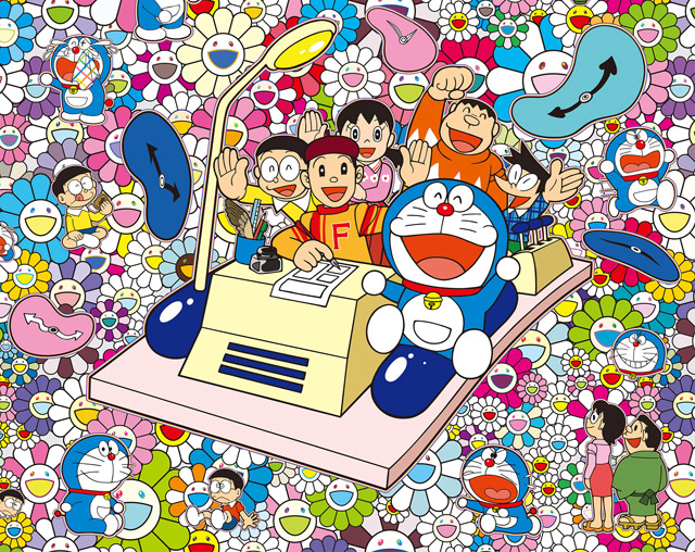 村上隆《あんなこといいな 出来たらいいな》(部分) © 2017 Takashi Murakami/Kaikai Kiki Co., Ltd. All Rights Reserved. ©Fujiko-Pro