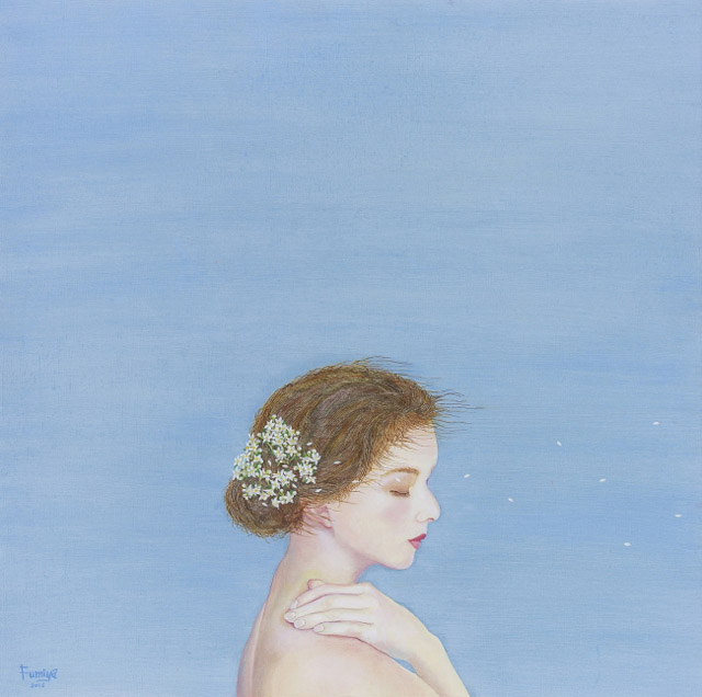 Fumiya Fujii / 藤井フミヤ 春風に吹かれて 2016 Oil on canvas:「マイ・コレクション展2018」T-ART HALL