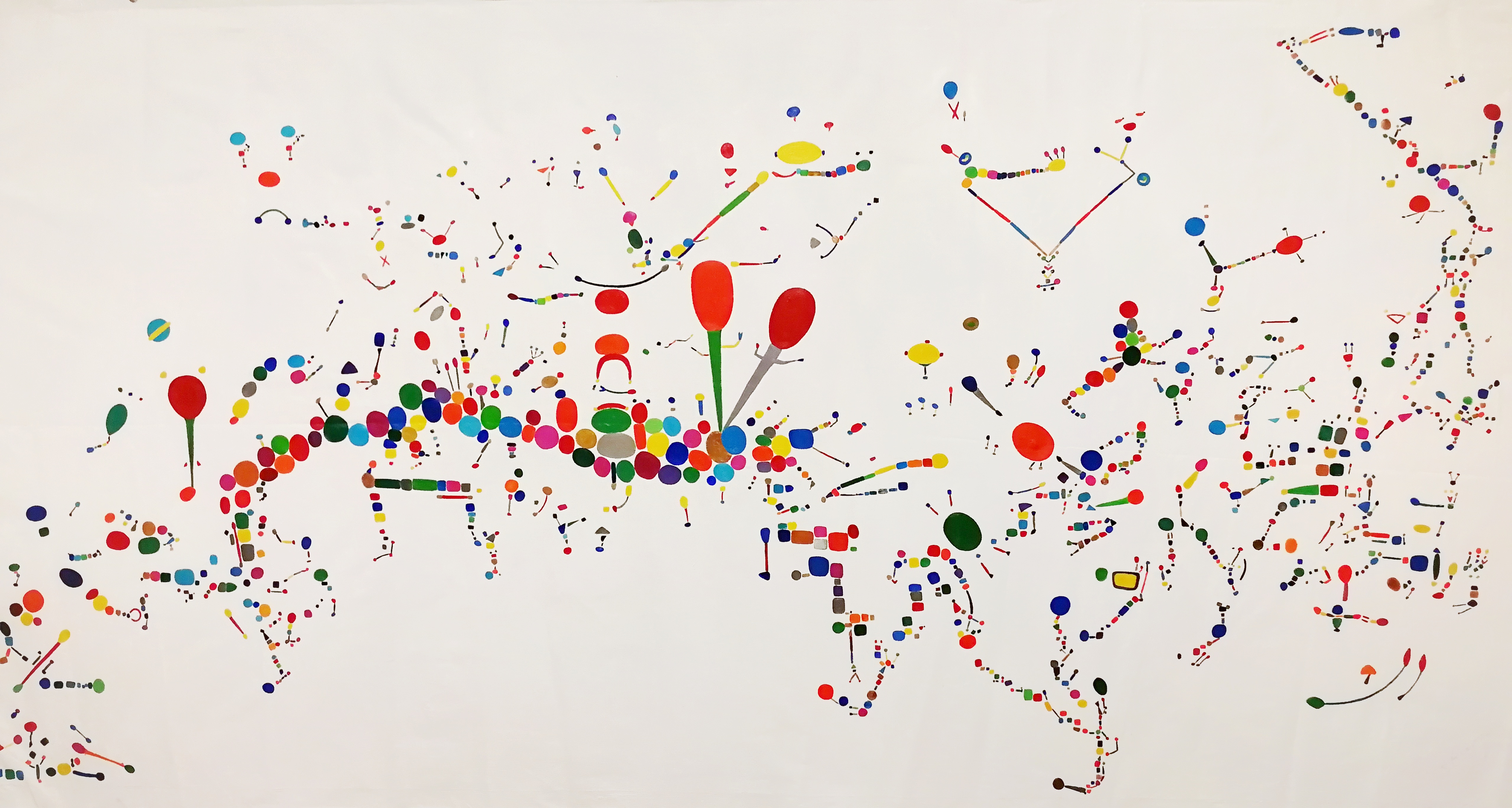 聴覚から視覚へと、音楽から変換される絵画渋田薫氏の個展「COSMICALLY