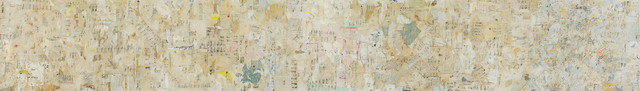 Enrico Isamu Oyama, Letterscape #1, 2014 Mixed media (H)0.83m x (W)5.86m Artwork © Enrico Isamu Oyama Photo © Atelier Mole