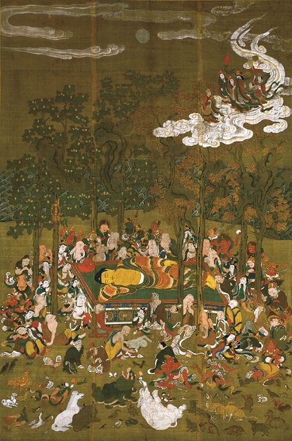 「仏涅槃図」一幅、桃山時代（後期出品）