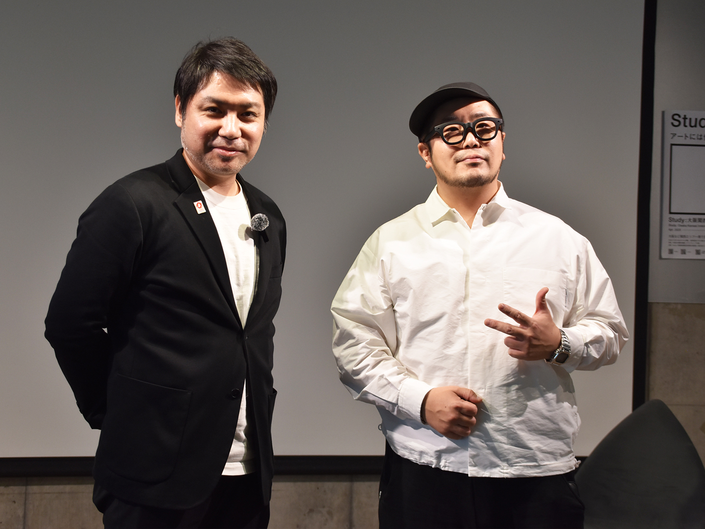 (左から)株式会社アートローグ代表取締役CEO、大阪関西国際芸術祭 総合プロデューサー 鈴木大輔、The Breakthrough Company GO 代表取締役CEO 三浦崇宏氏
