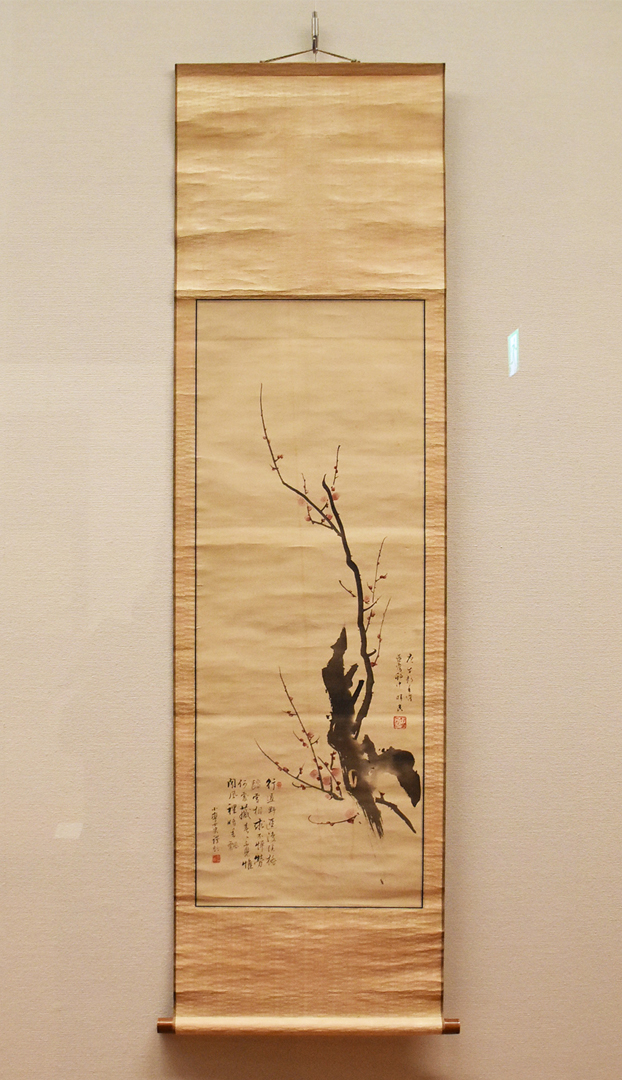 《紅梅図》酒井抱一 画 小鸞 賛