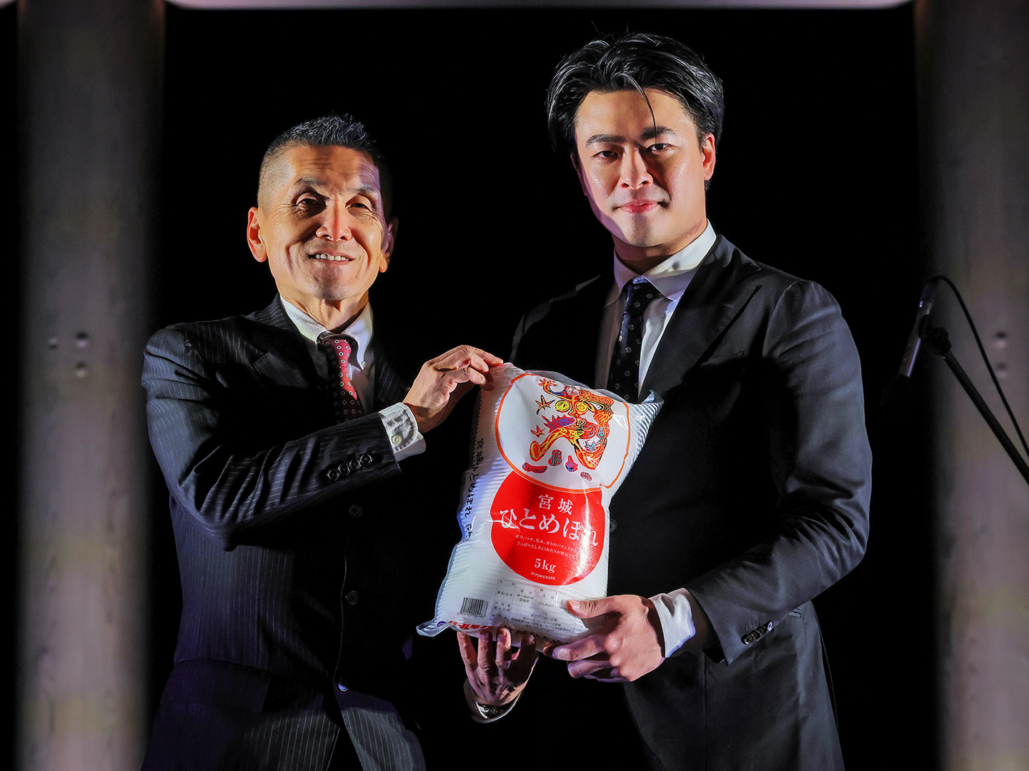 (左から)宮城県副知事 小林徳光氏、ヴァイオリニスト 郷古廉氏